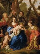 SANDRART, Joachim von Mystische Verlobung der Hl. Katharina und die Hll Germany oil painting artist